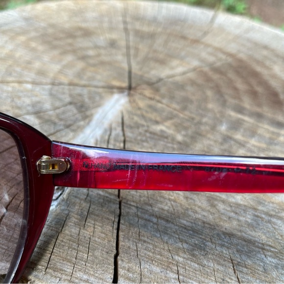 YSL Yves Saint Laurent 8702 red cat eye sunglasses - Picture 10 of 14